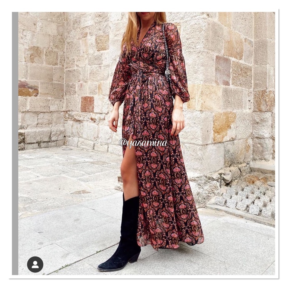 Zara long dress bloggers favorite